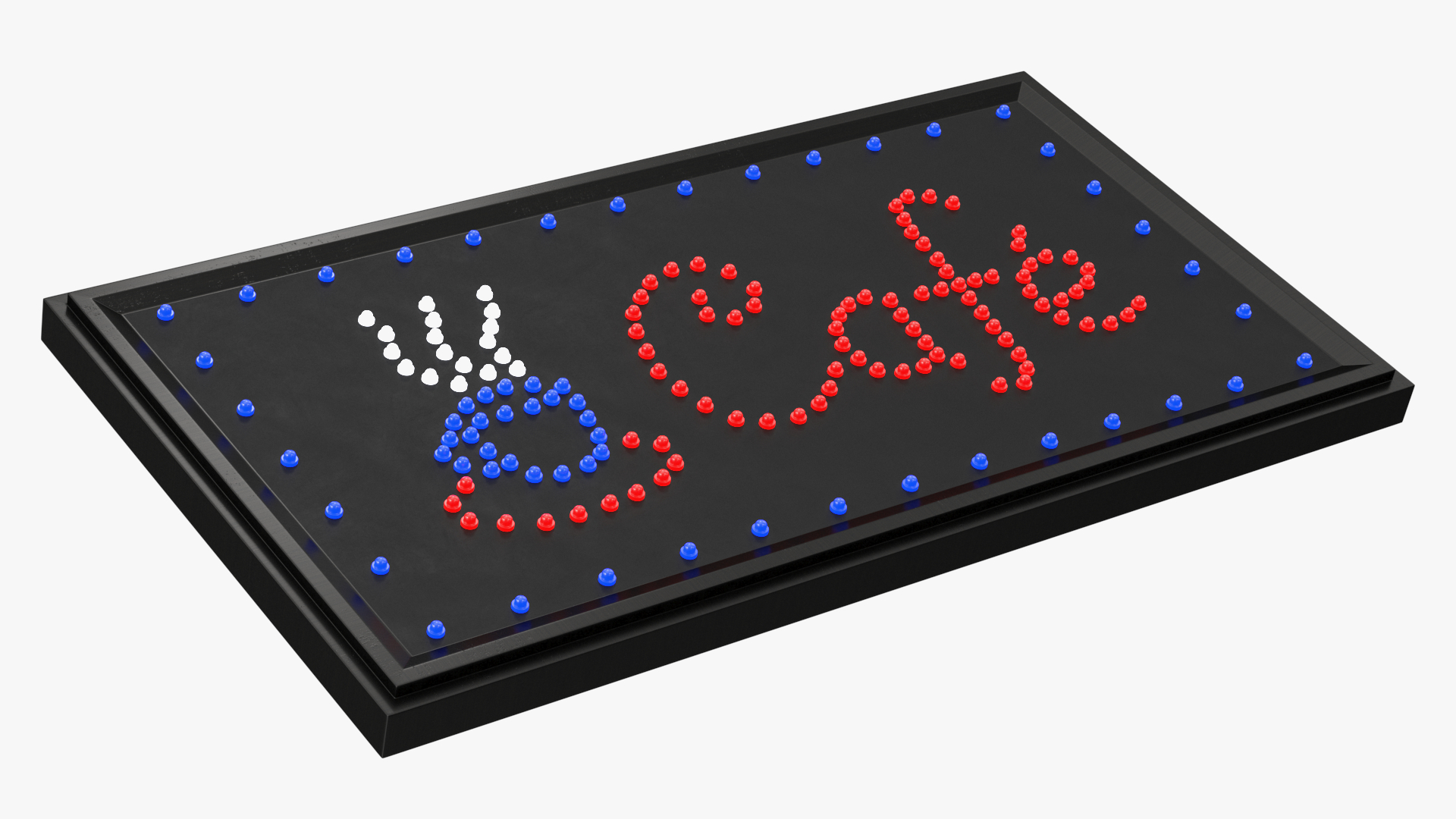 3D Classic LED Cafe Light Board Sign ON