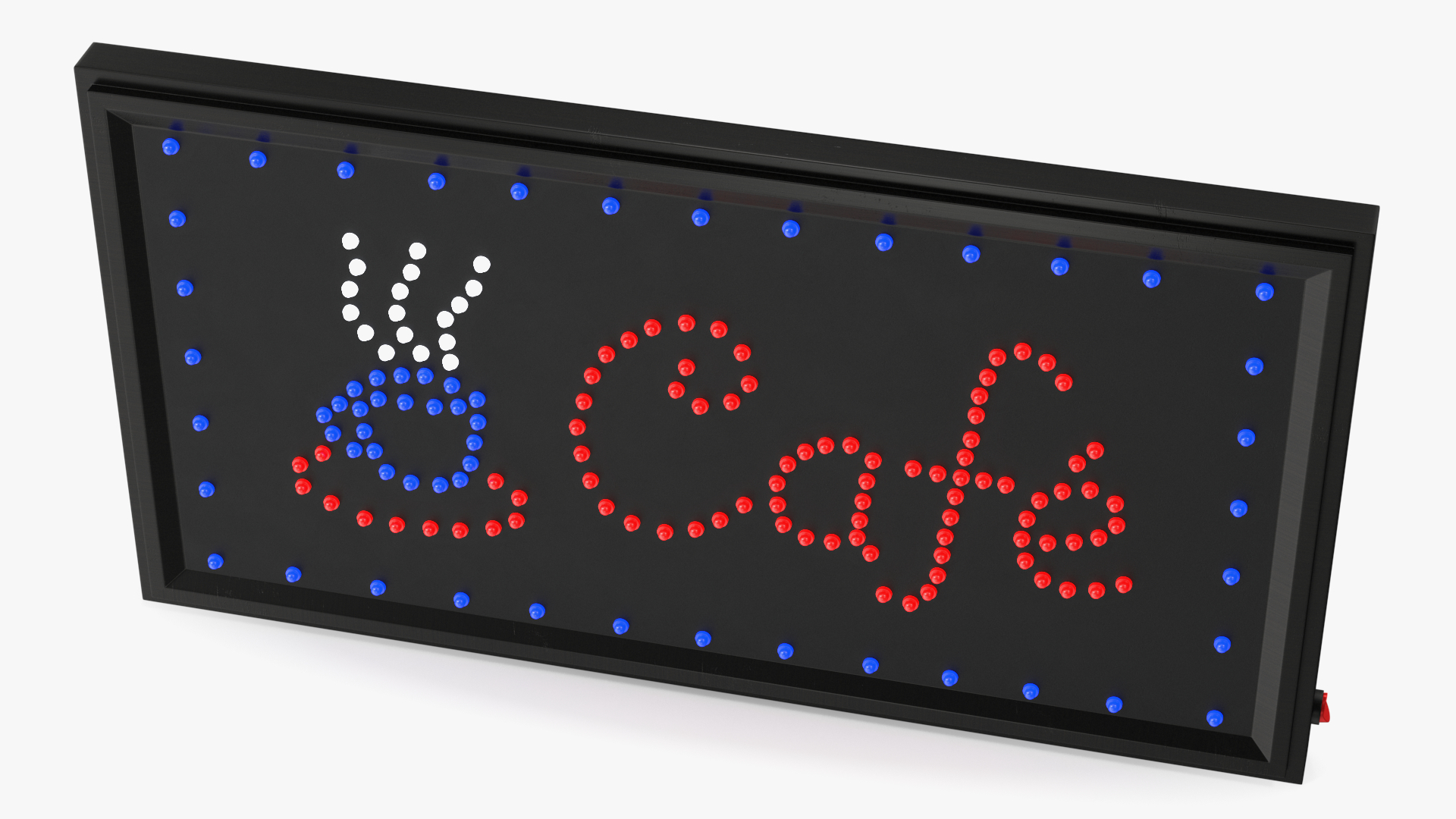 3D Classic LED Cafe Light Board Sign ON