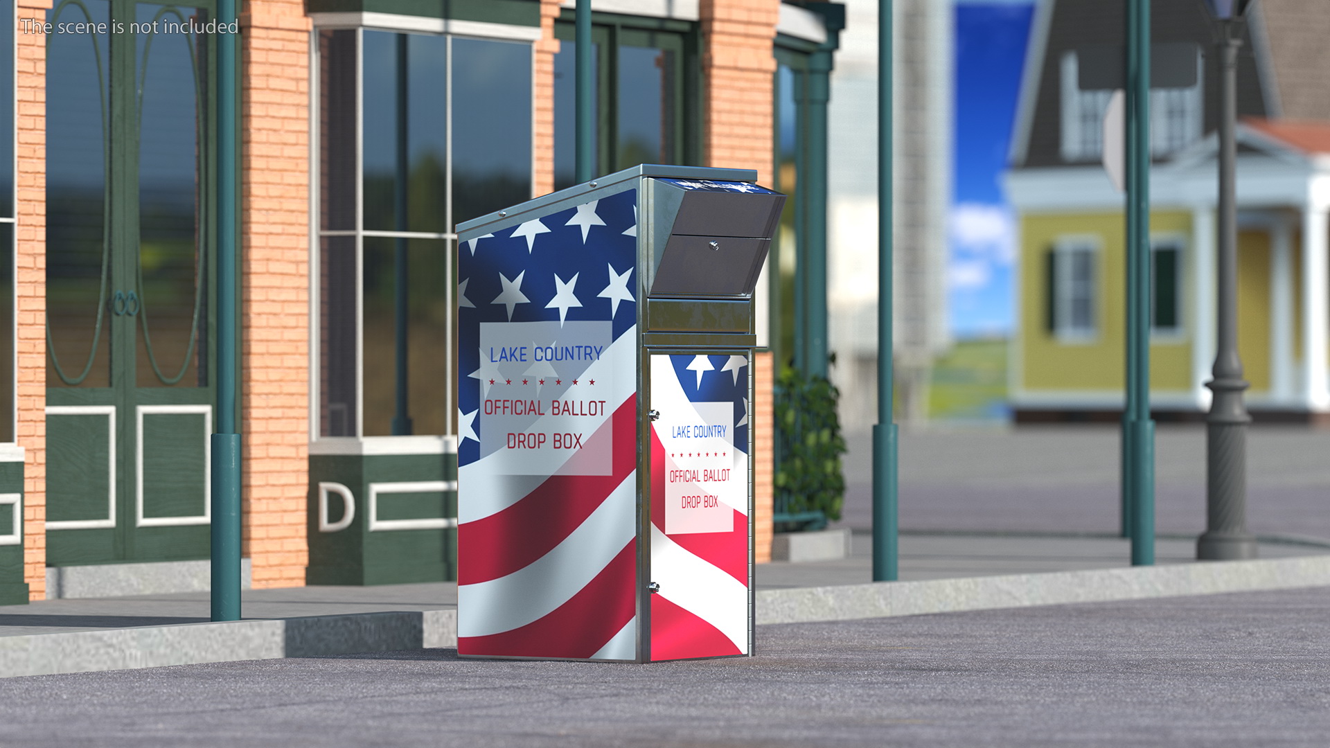 3D model Secure Outdoor Ballot Drop Box