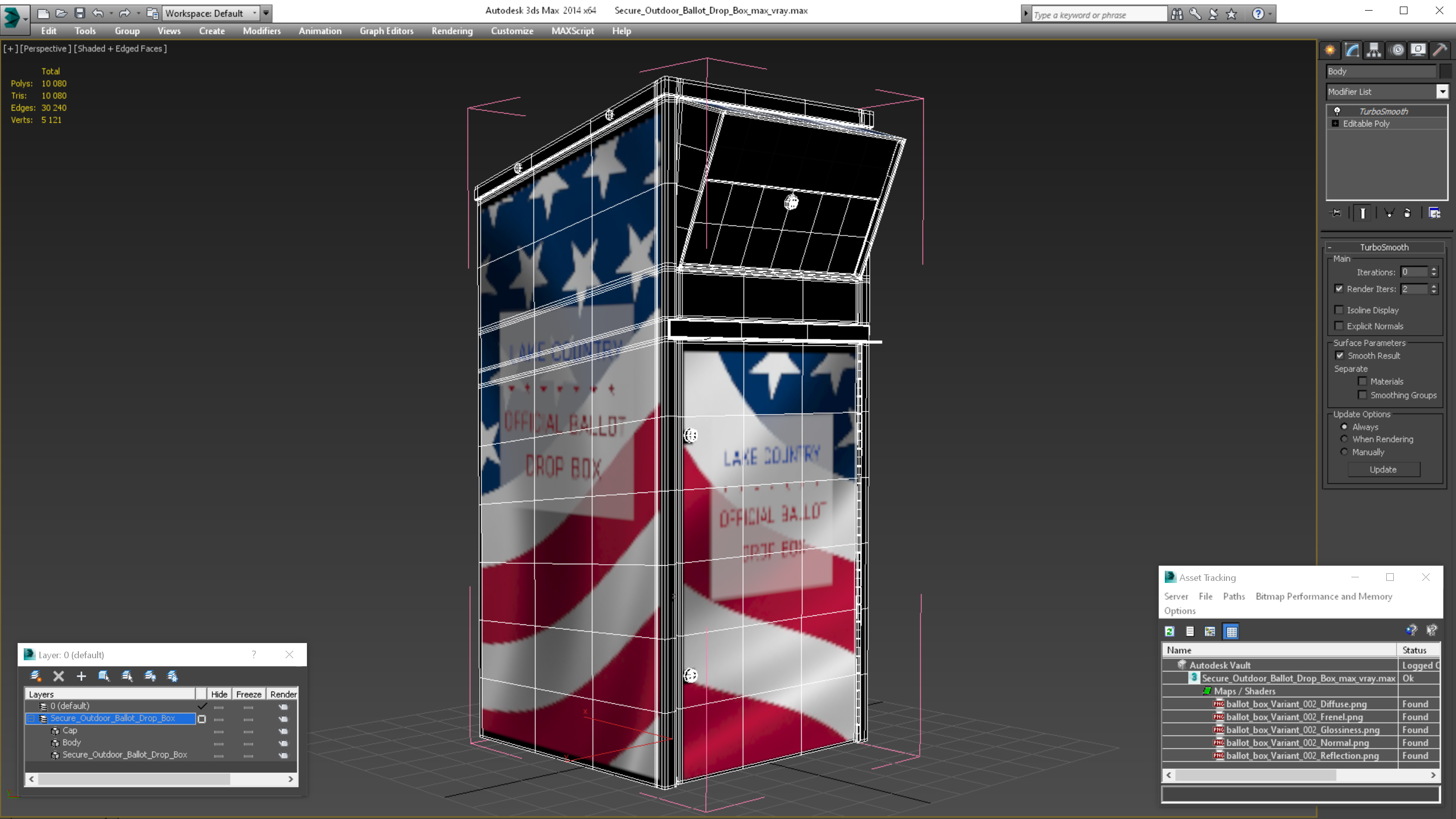 3D model Secure Outdoor Ballot Drop Box