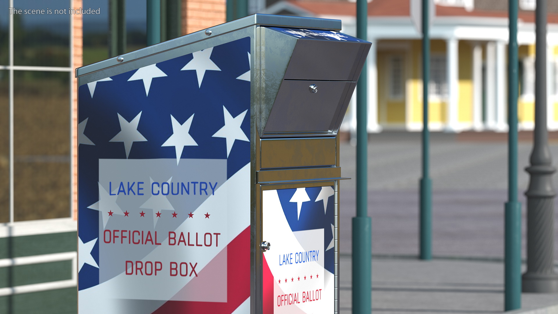 3D model Secure Outdoor Ballot Drop Box