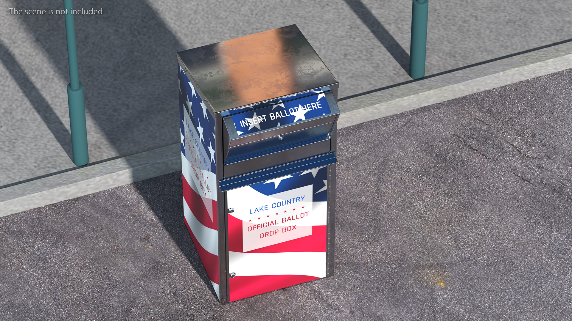 3D model Secure Outdoor Ballot Drop Box