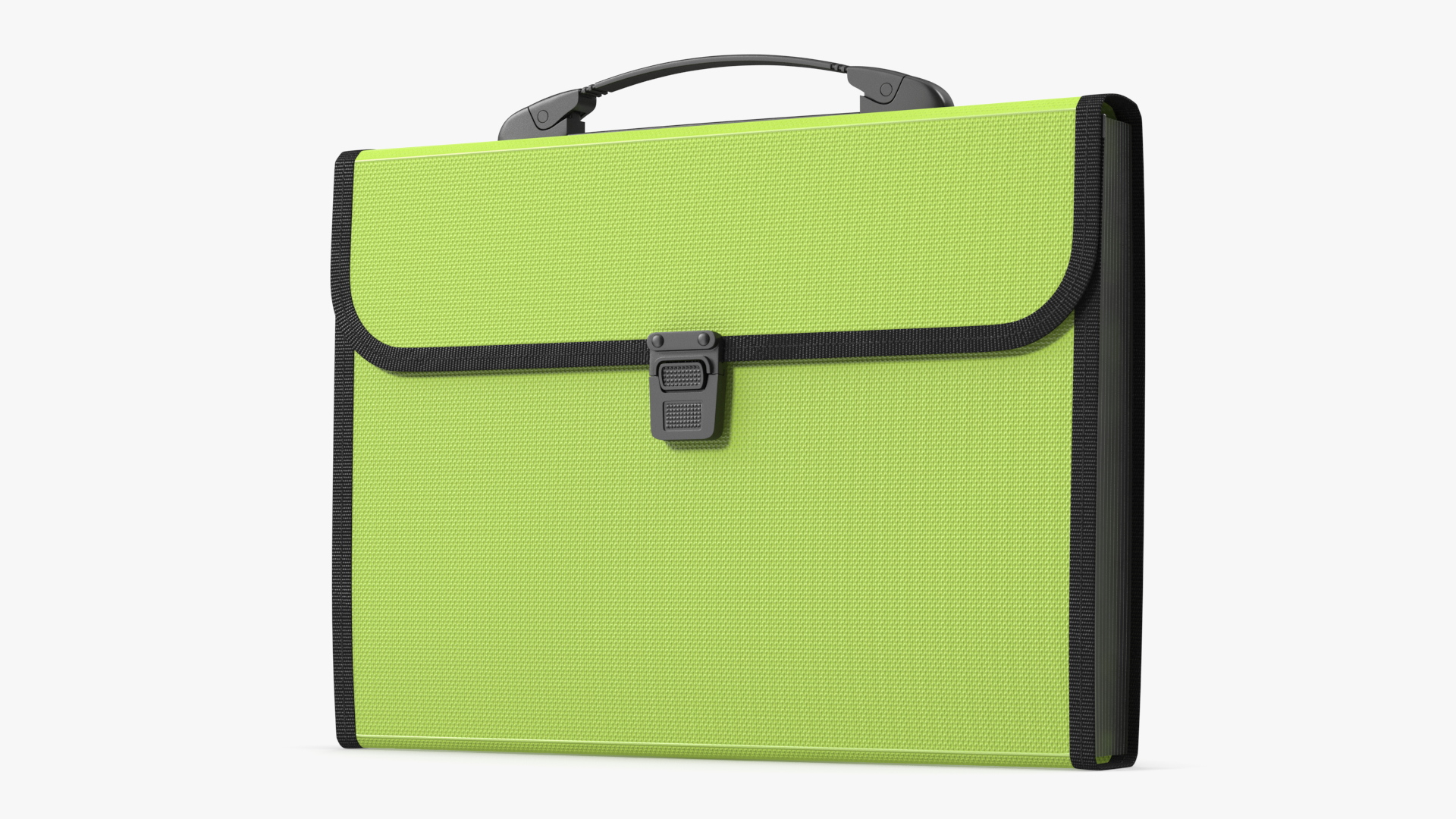 Plastic Accordion Document Folder Green 3D model