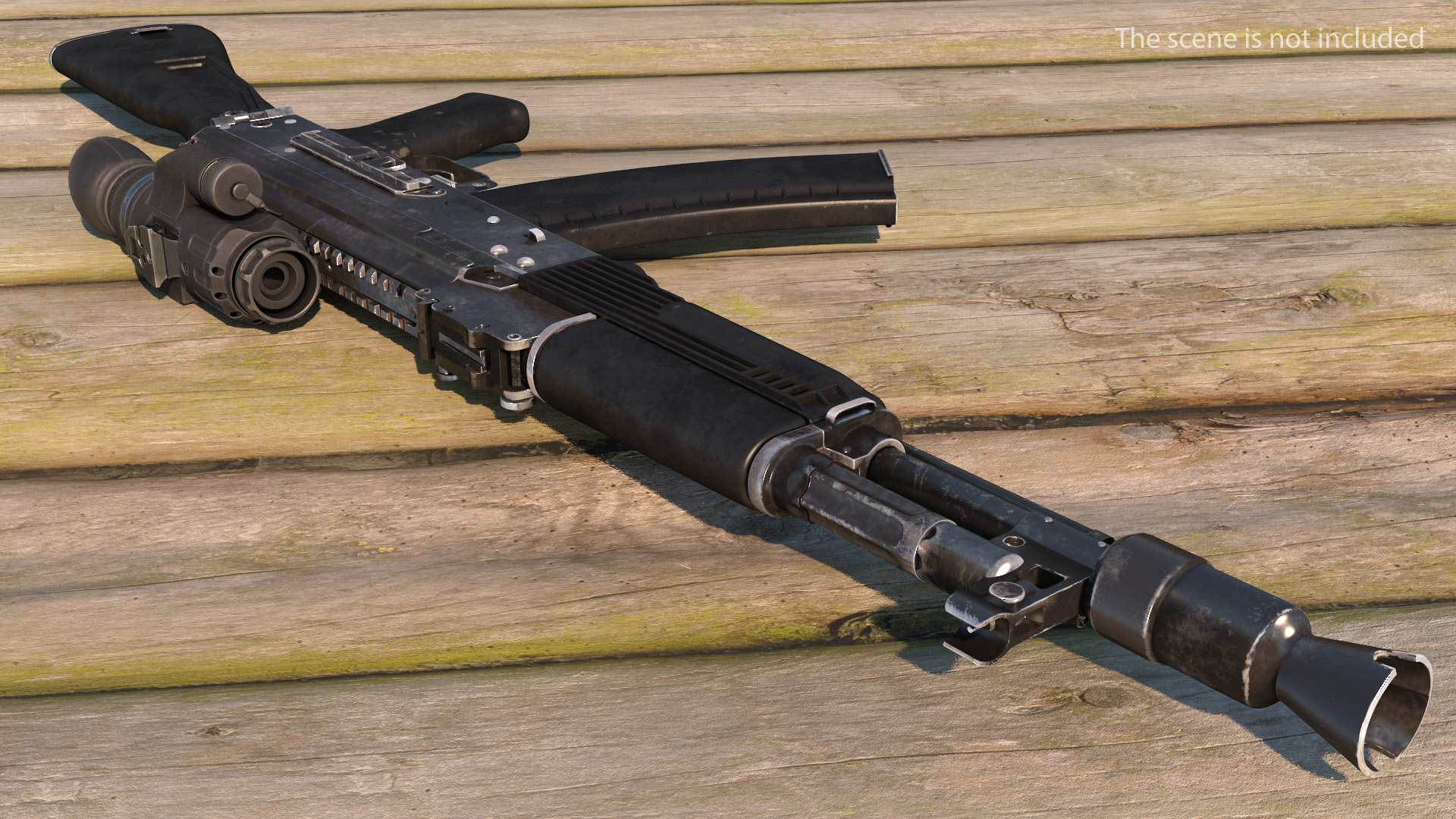 AK104 with Thermal Scope Trijicon IR Patrol M300W 3D model