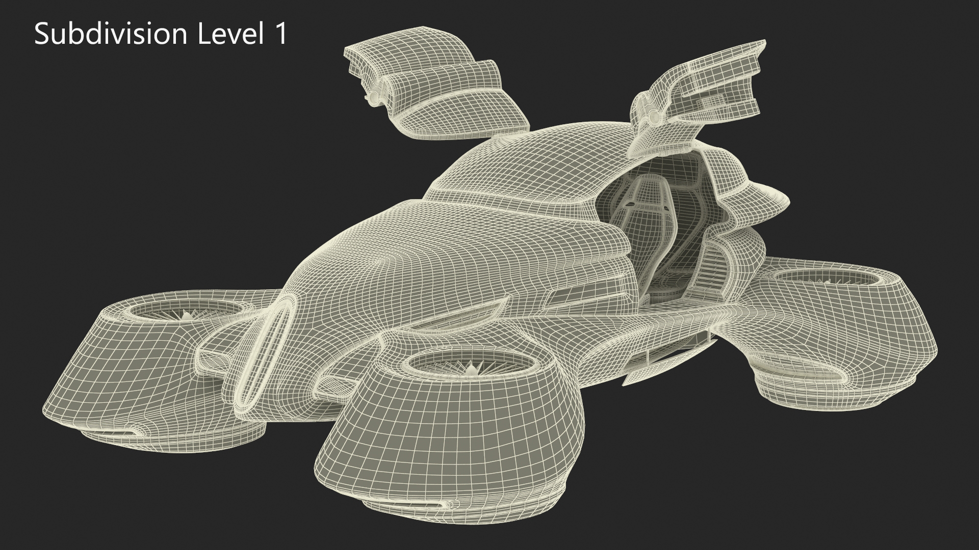 Hover Car Concept by Lazzarini Rigged 3D