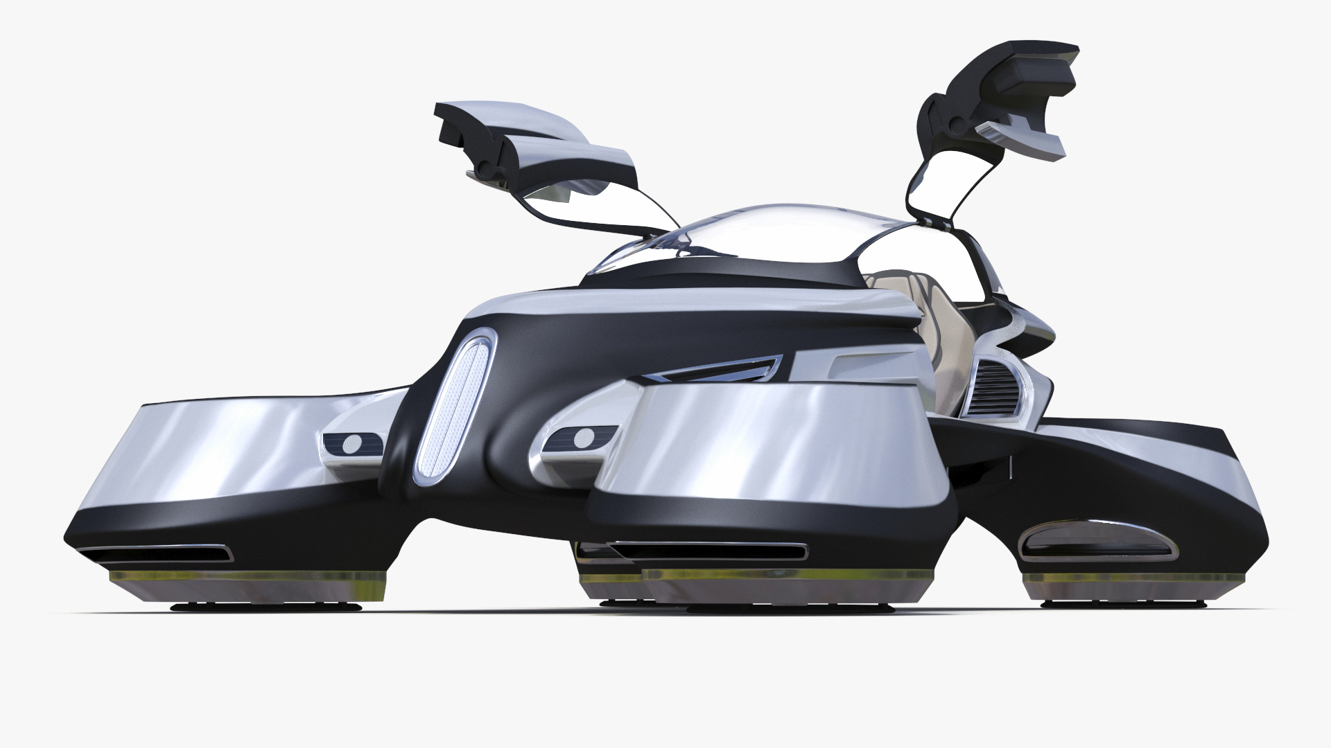Hover Car Concept by Lazzarini Rigged 3D