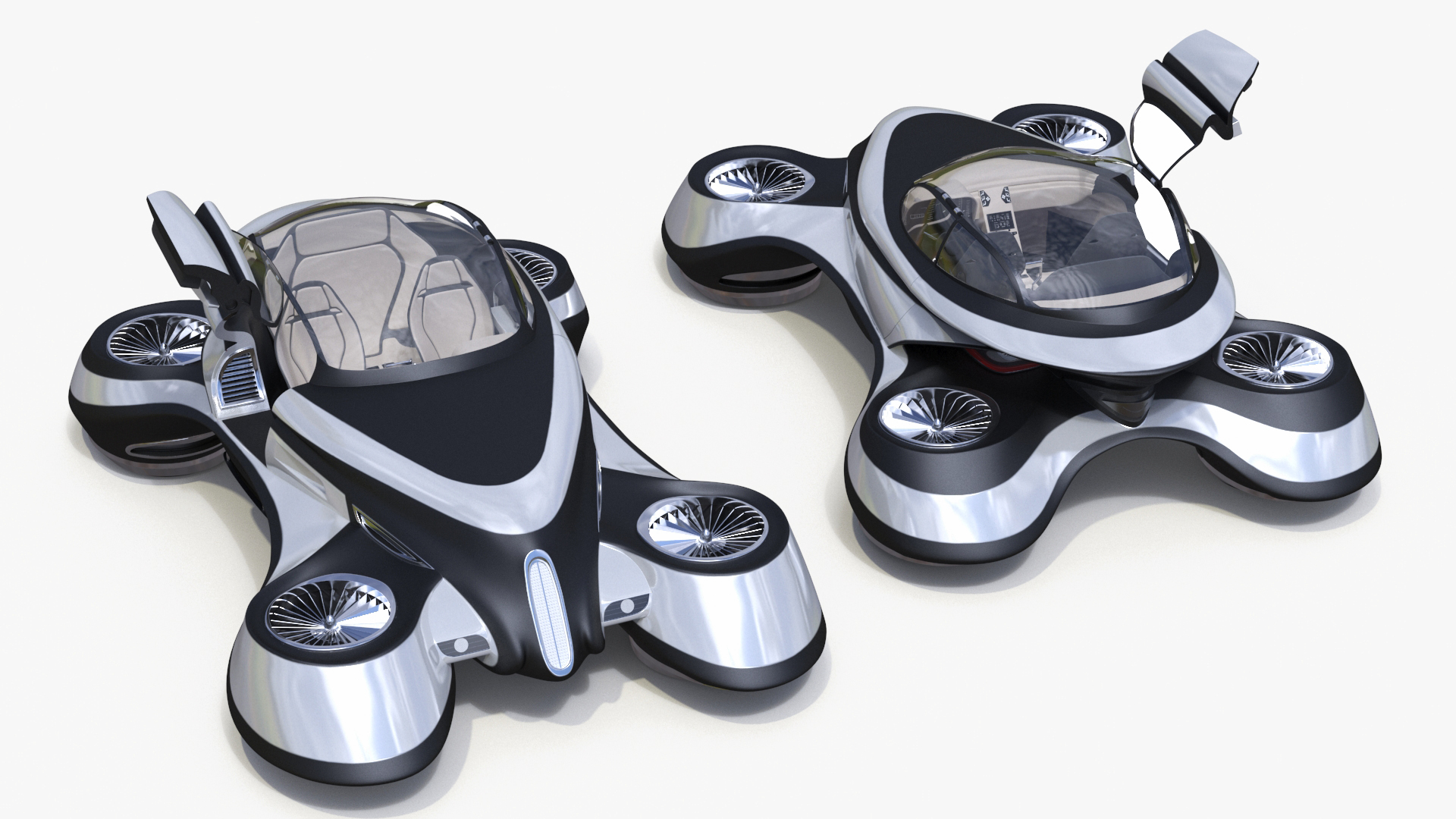 Hover Car Concept by Lazzarini Rigged 3D