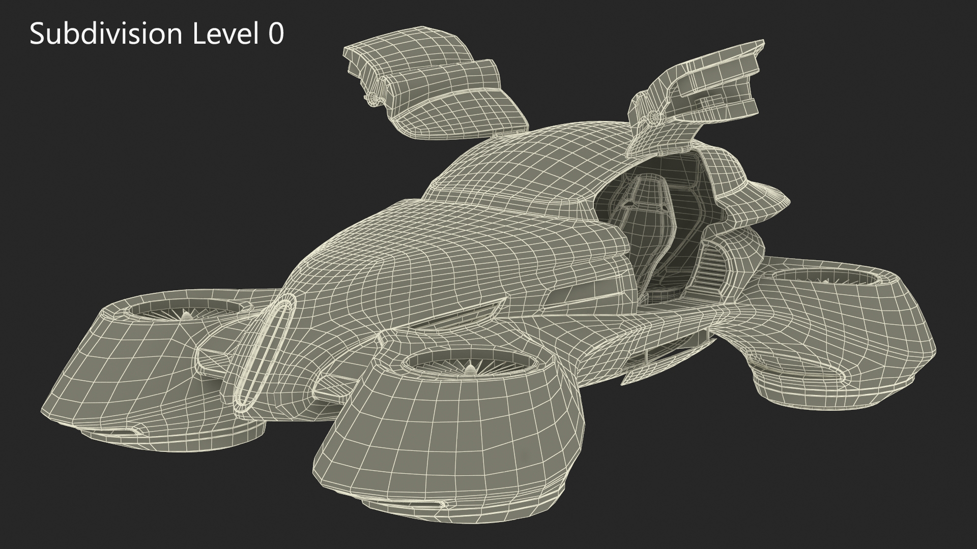 Hover Car Concept by Lazzarini Rigged 3D