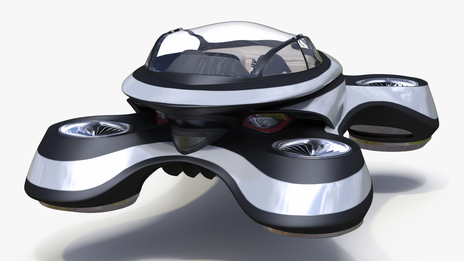 Hover Car Concept by Lazzarini Rigged 3D