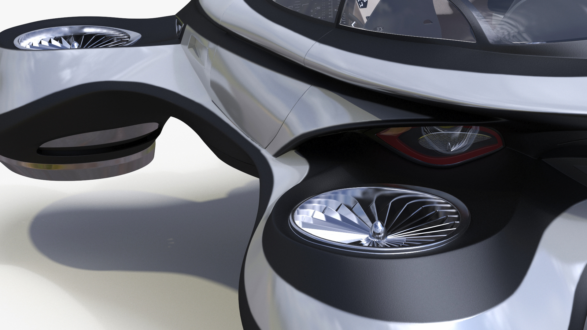 Hover Car Concept by Lazzarini Rigged 3D