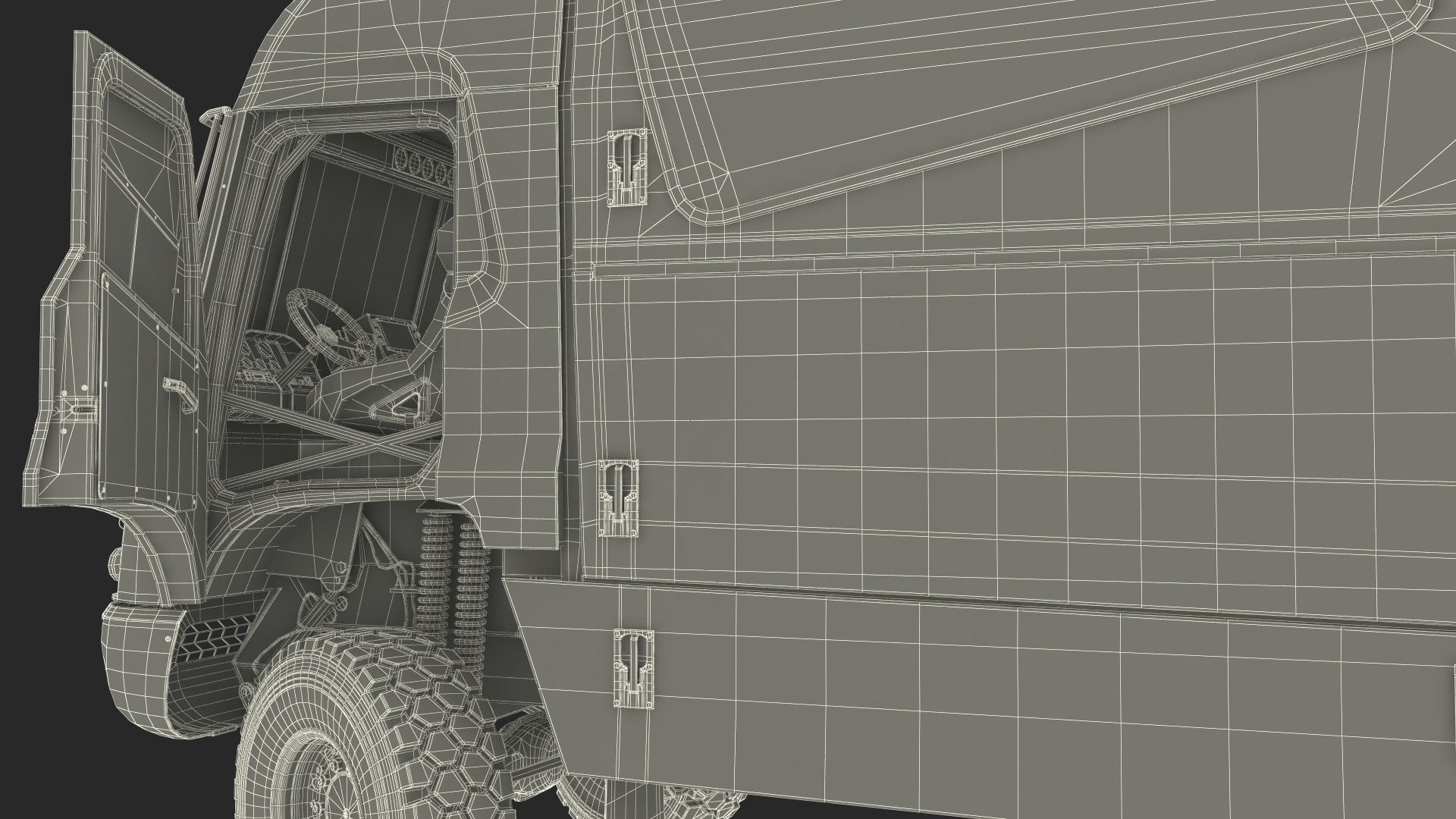 Gaussin H2 Racing Truck Rigged for Maya 3D model