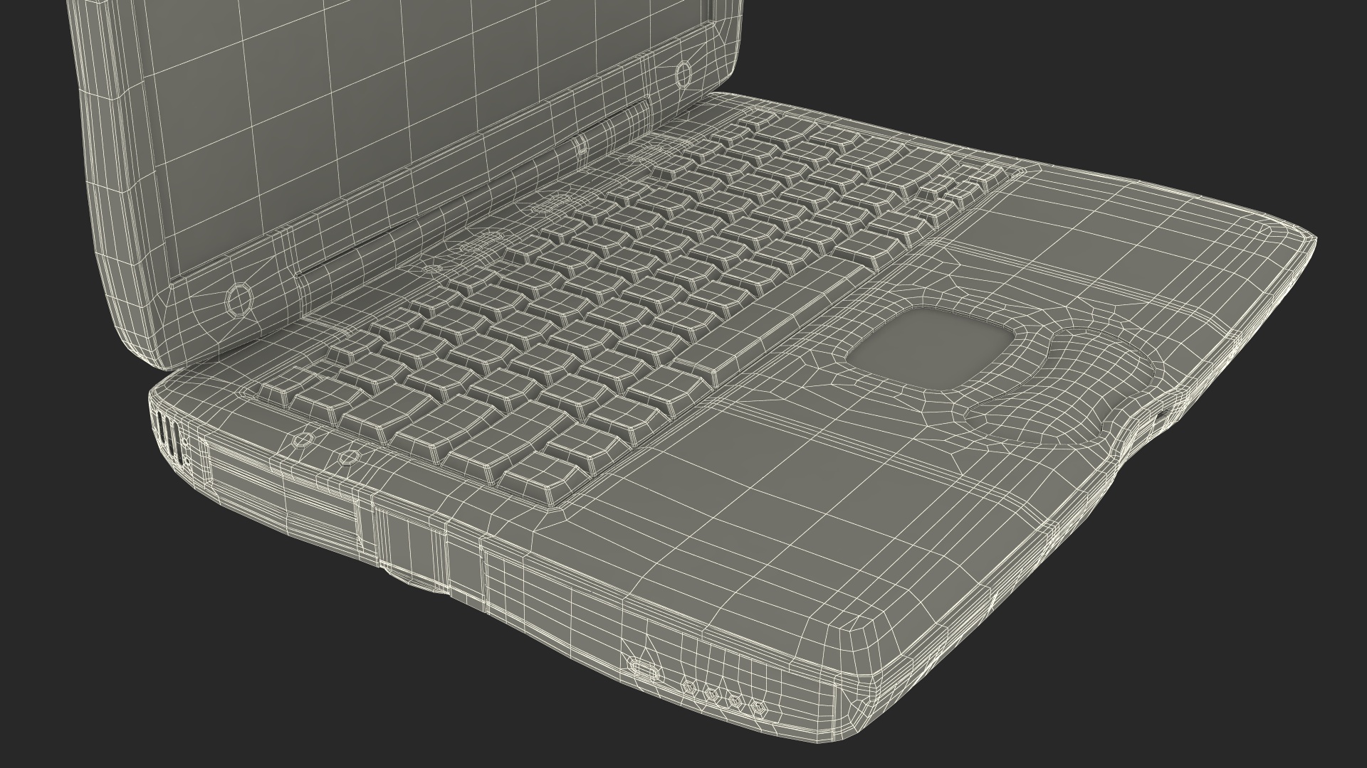 3D Vintage Laptop Computer model