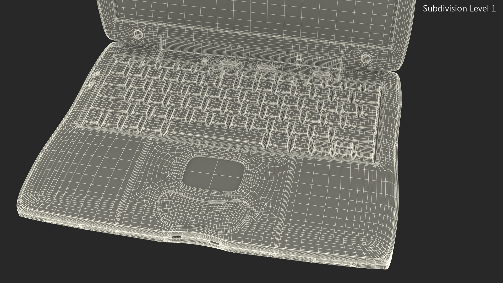 3D Vintage Laptop Computer model