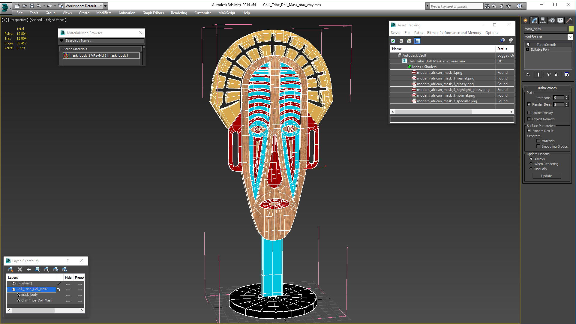 3D Chili Tribe Doll Mask