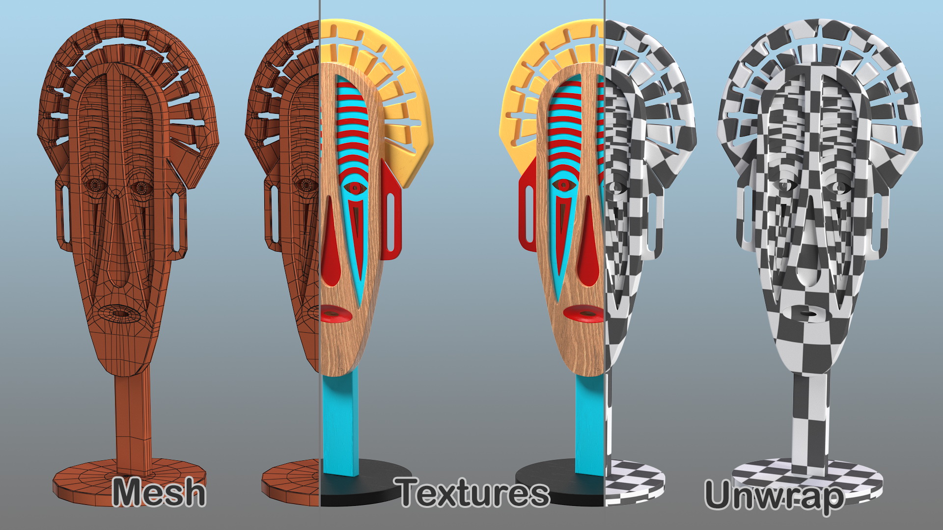 3D Chili Tribe Doll Mask