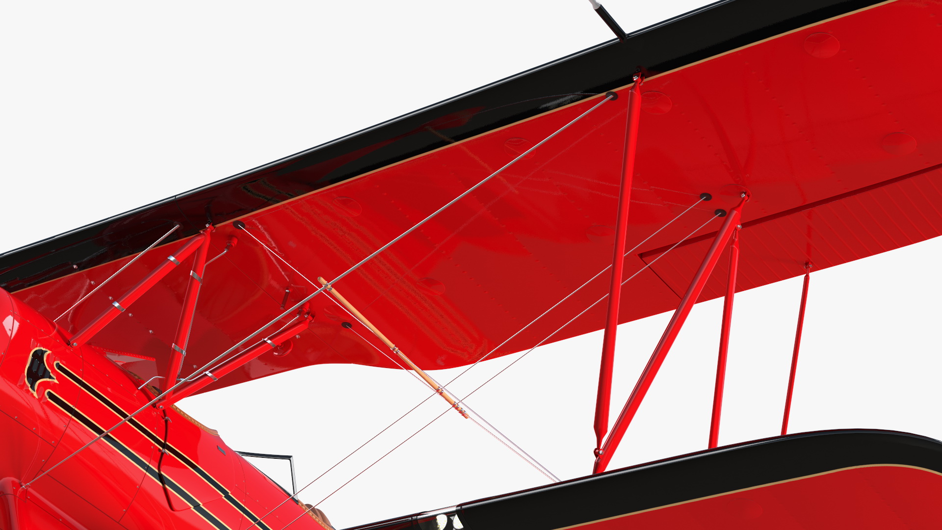 3D Spirit of 30A Coastal Biplane YMF-5 Manned Flying Rigged