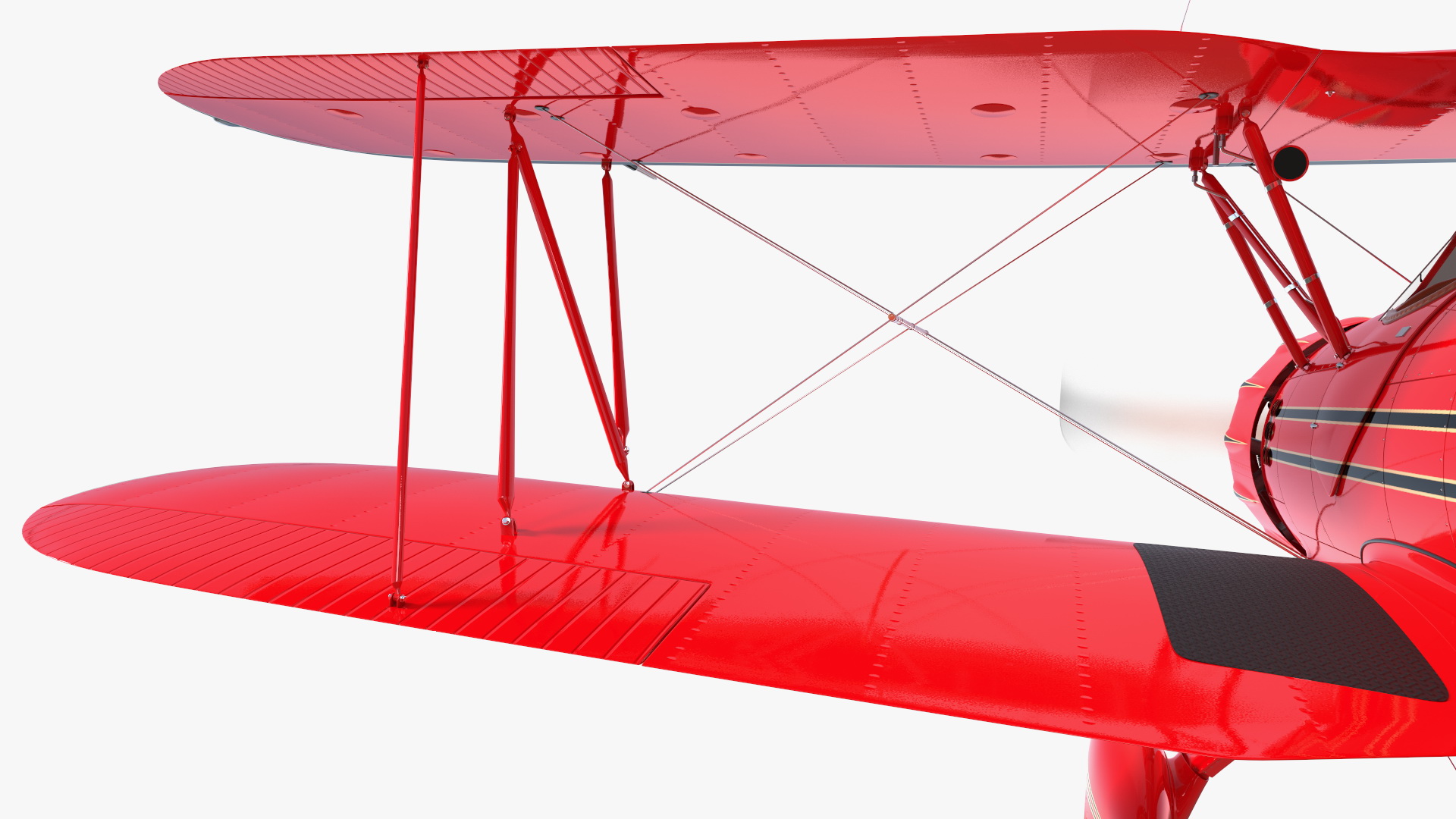 3D Spirit of 30A Coastal Biplane YMF-5 Manned Flying Rigged