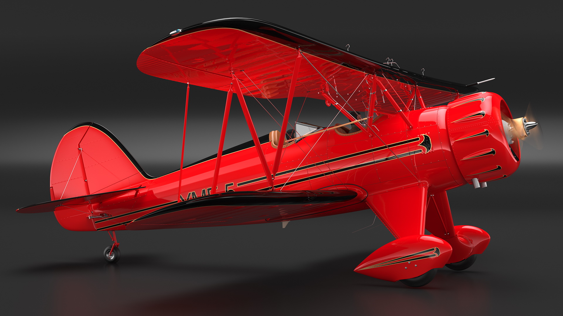3D Spirit of 30A Coastal Biplane YMF-5 Manned Flying Rigged