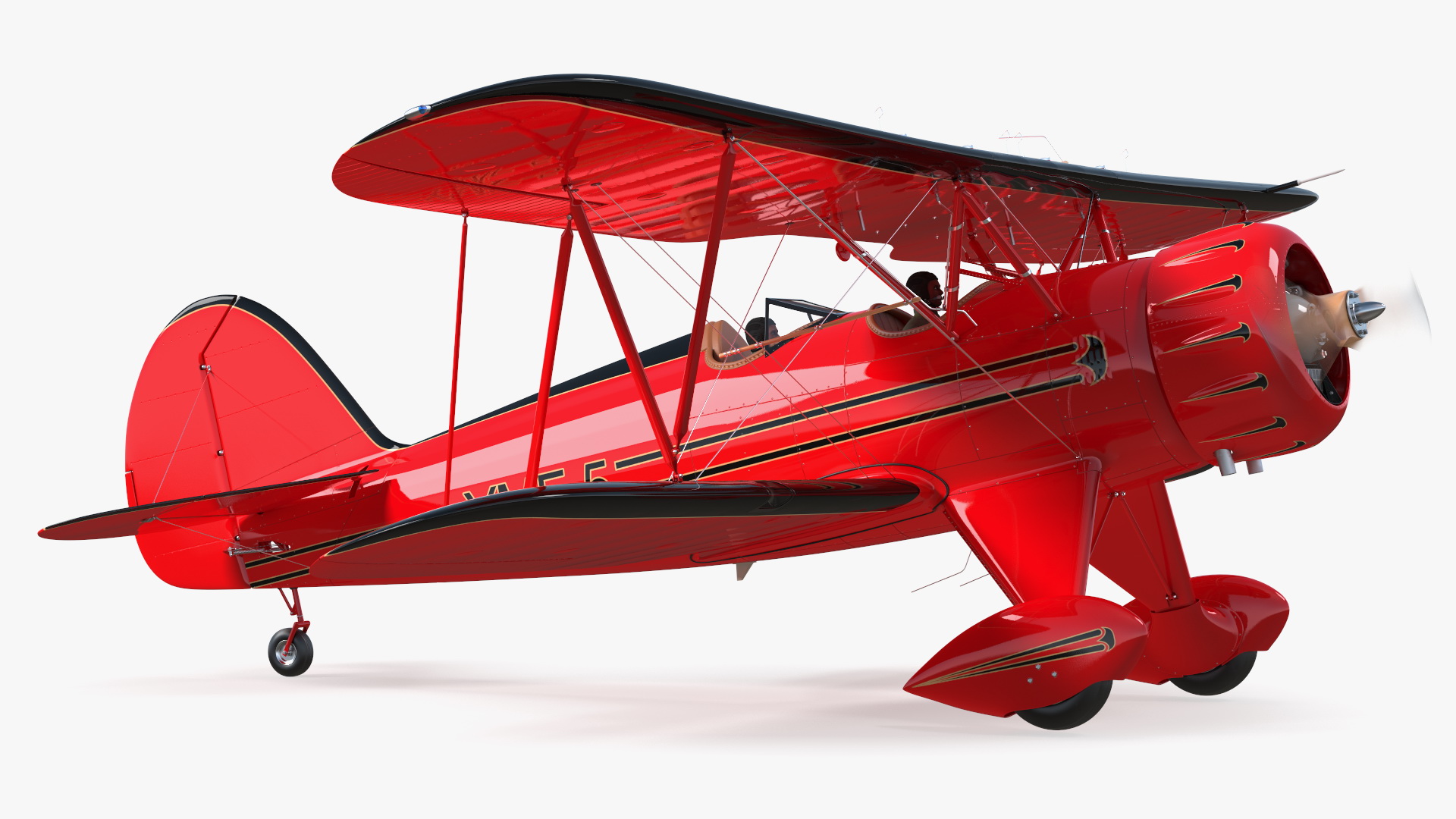 3D Spirit of 30A Coastal Biplane YMF-5 Manned Flying Rigged