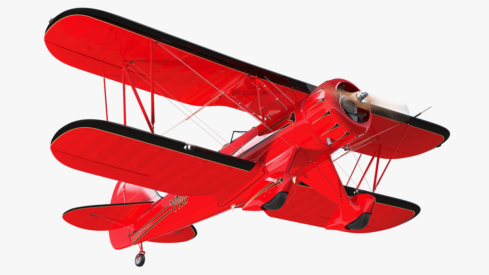 3D Spirit of 30A Coastal Biplane YMF-5 Manned Flying Rigged