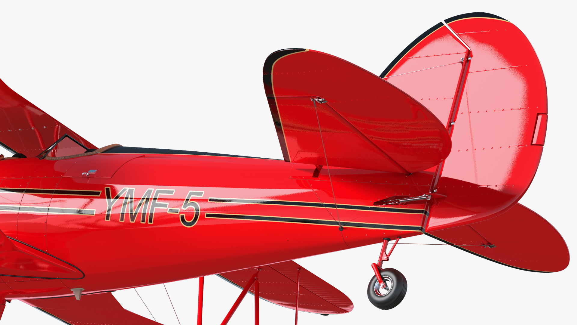 3D Spirit of 30A Coastal Biplane YMF-5 Manned Flying Rigged