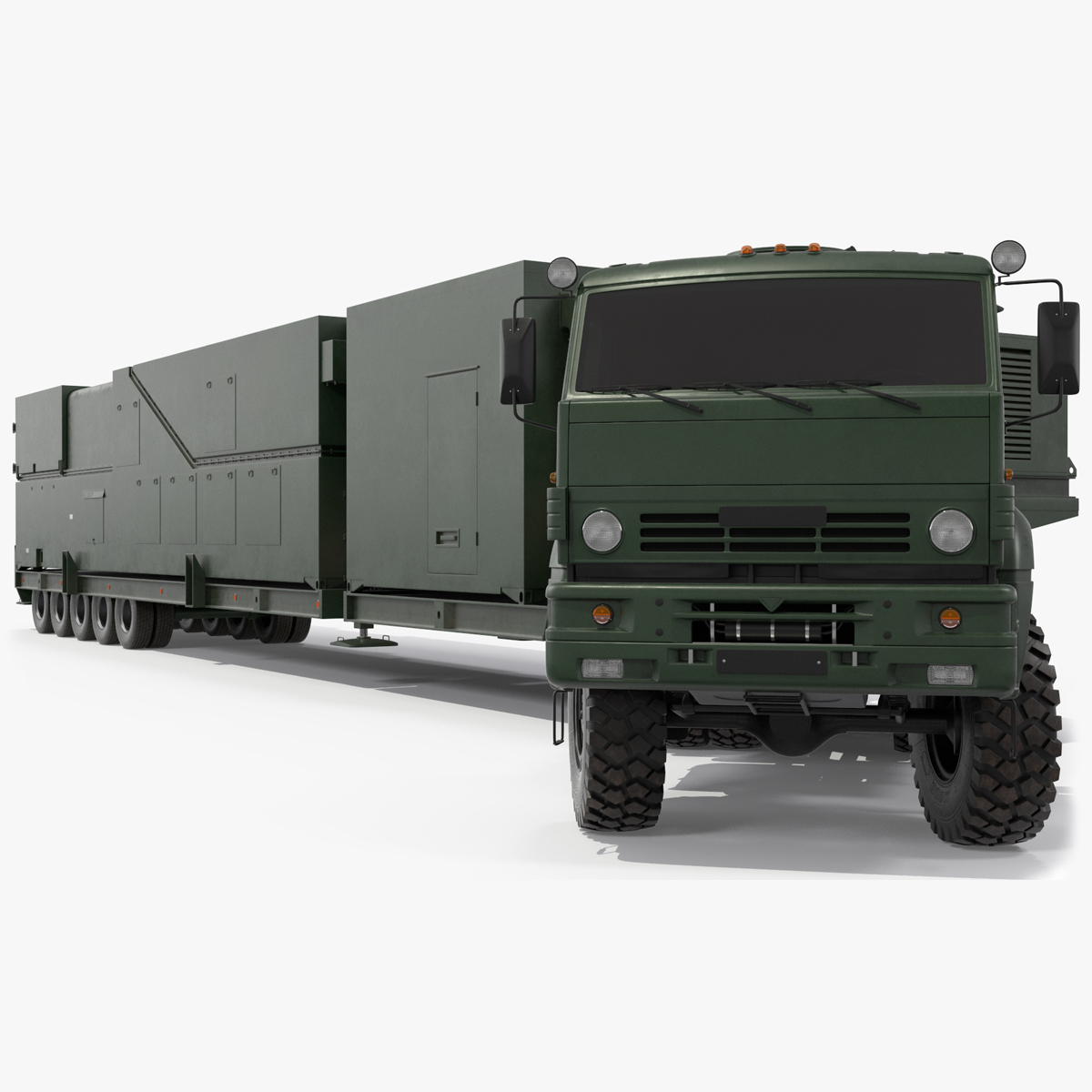3D model Peresvet Combat Laser Complex Rigged for Cinema 4D