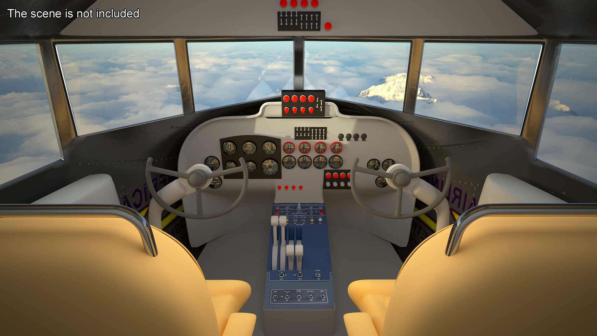 3D Vintage Propeller Aircraft Douglas DC-3 Rigged