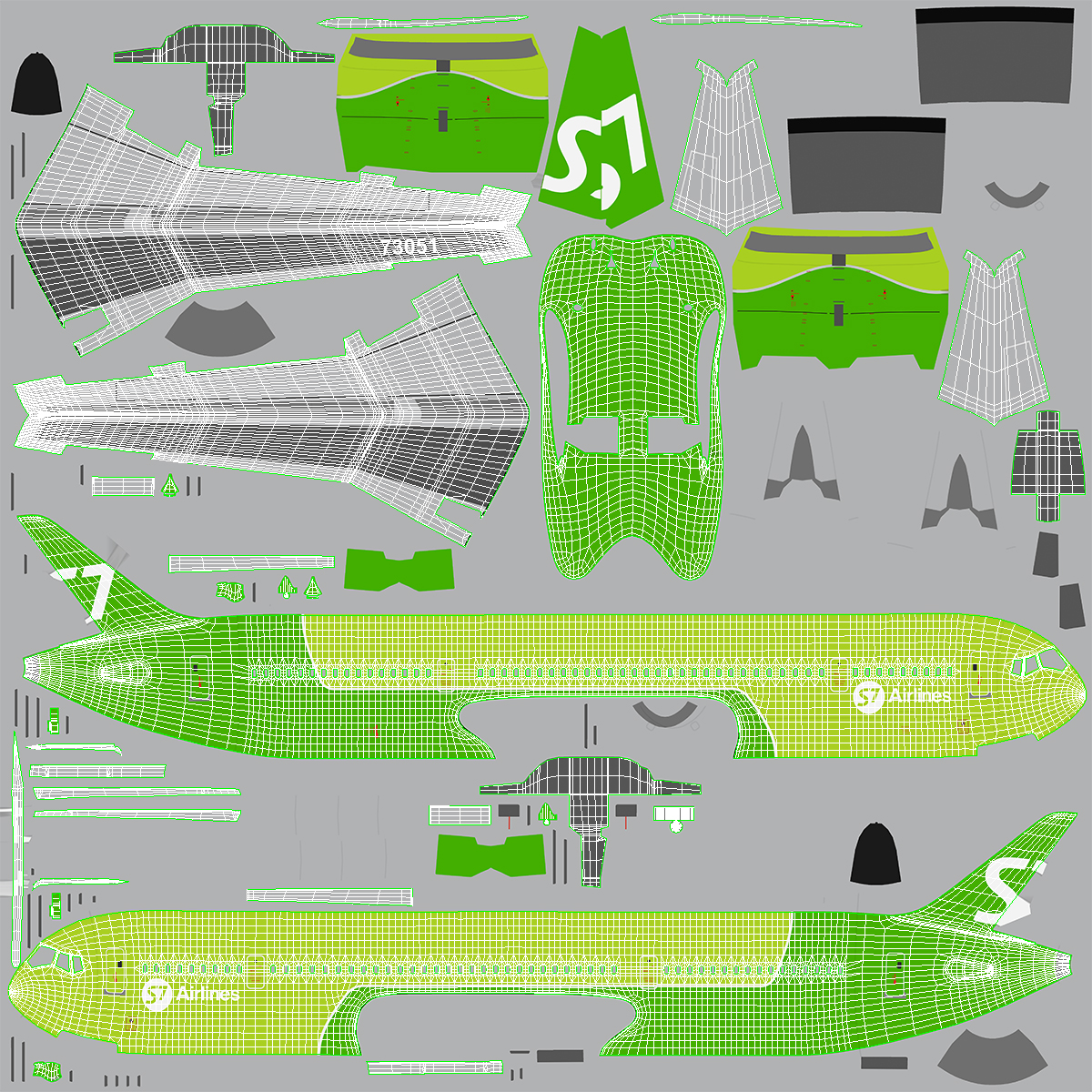 MC 21 S7 Airlines 3D