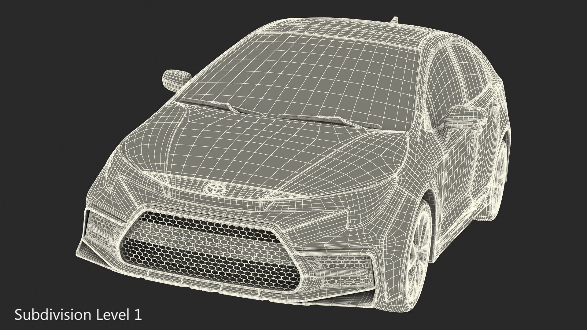 3D model Toyota Corolla 2020 Simple Interior