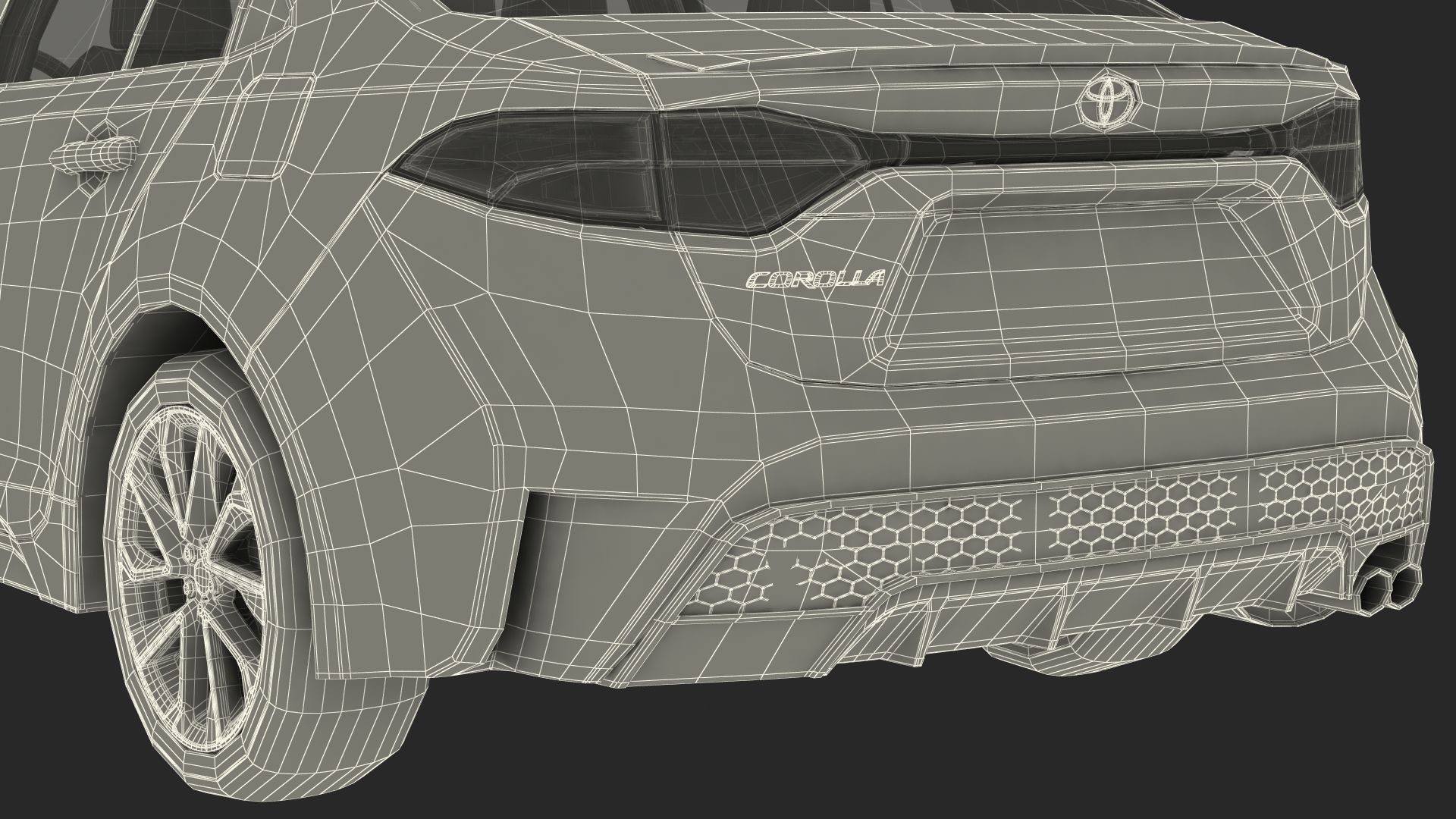 3D model Toyota Corolla 2020 Simple Interior