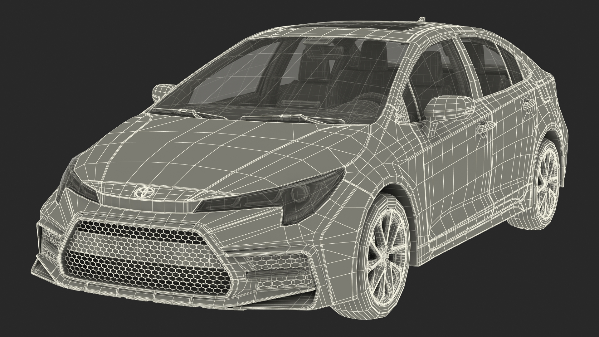 3D model Toyota Corolla 2020 Simple Interior
