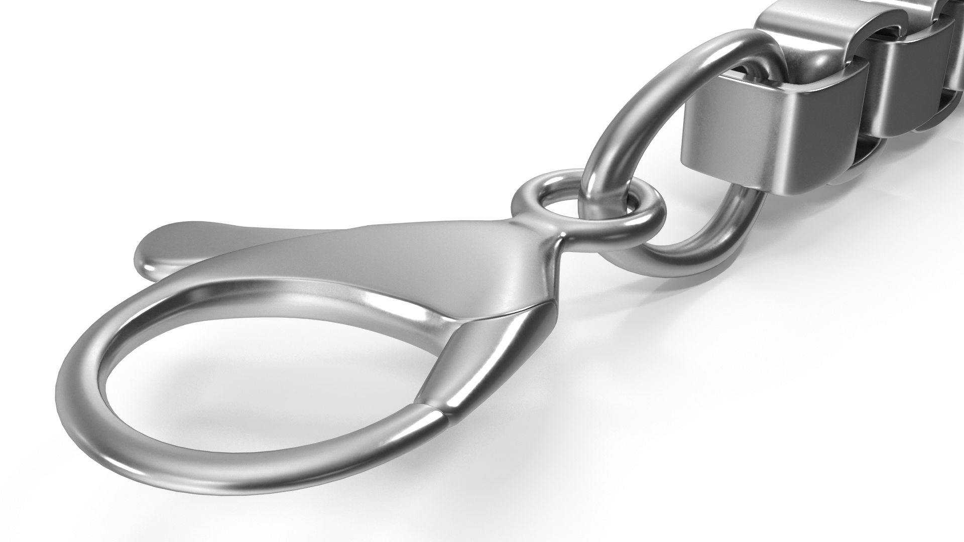 Jewelry Box Chain Silver 3D model