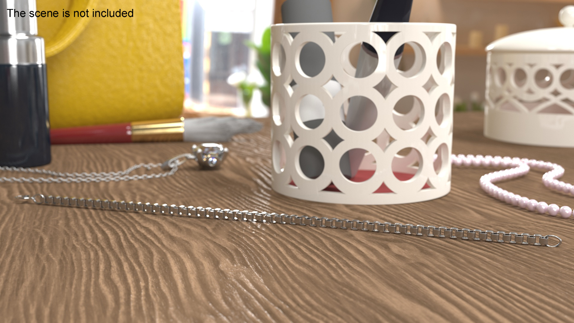 Jewelry Box Chain Silver 3D model