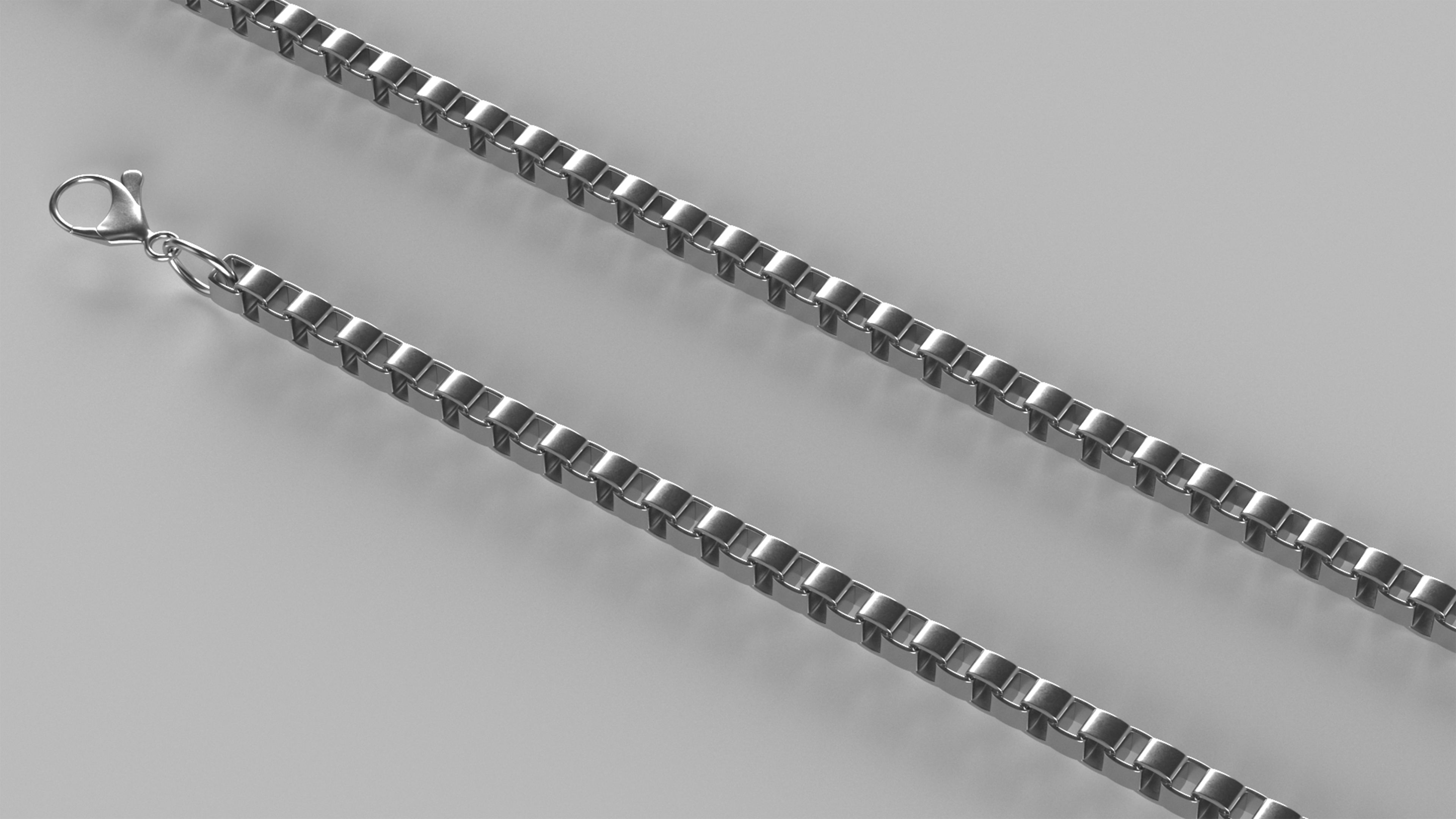 Jewelry Box Chain Silver 3D model