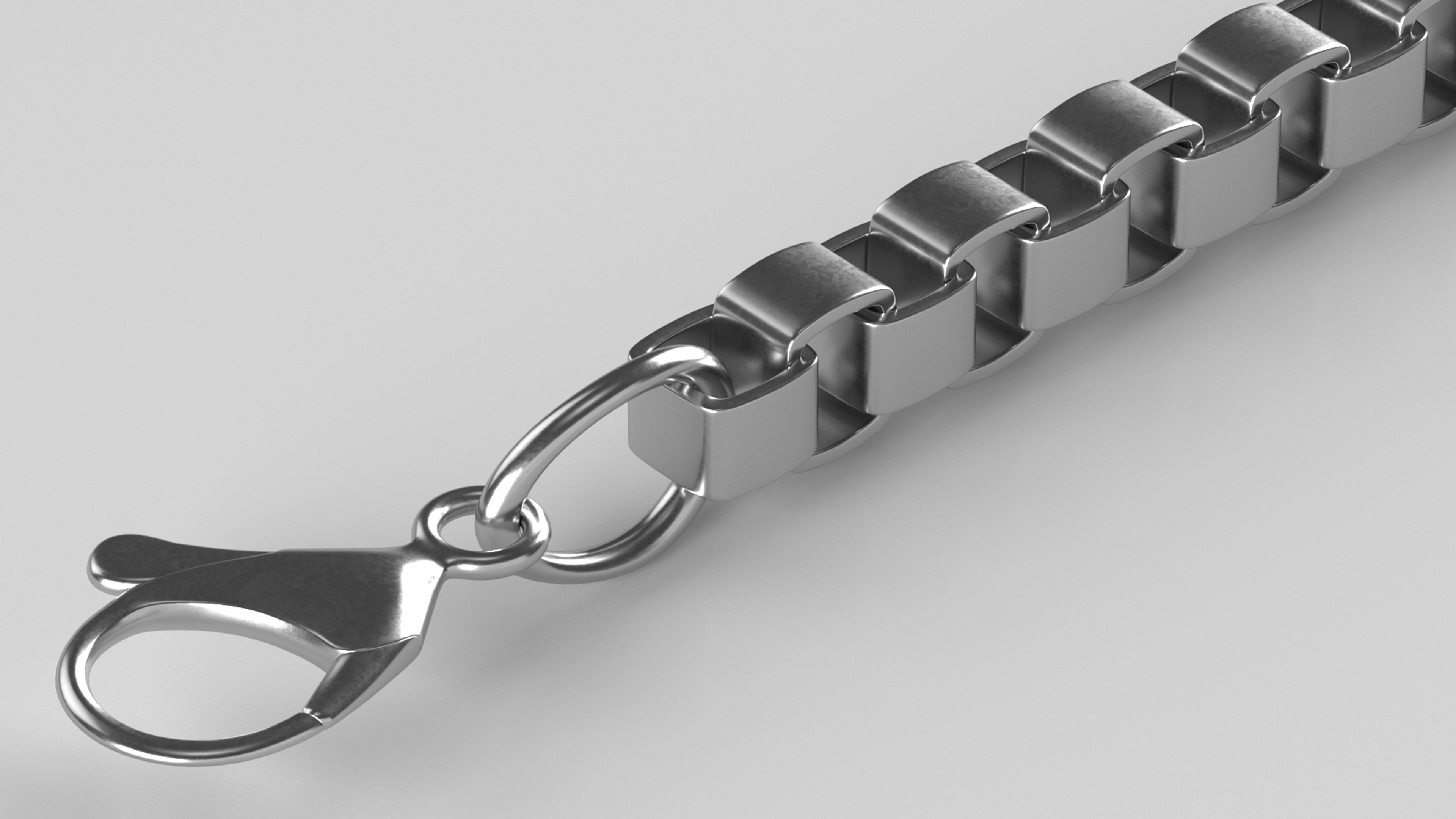 Jewelry Box Chain Silver 3D model