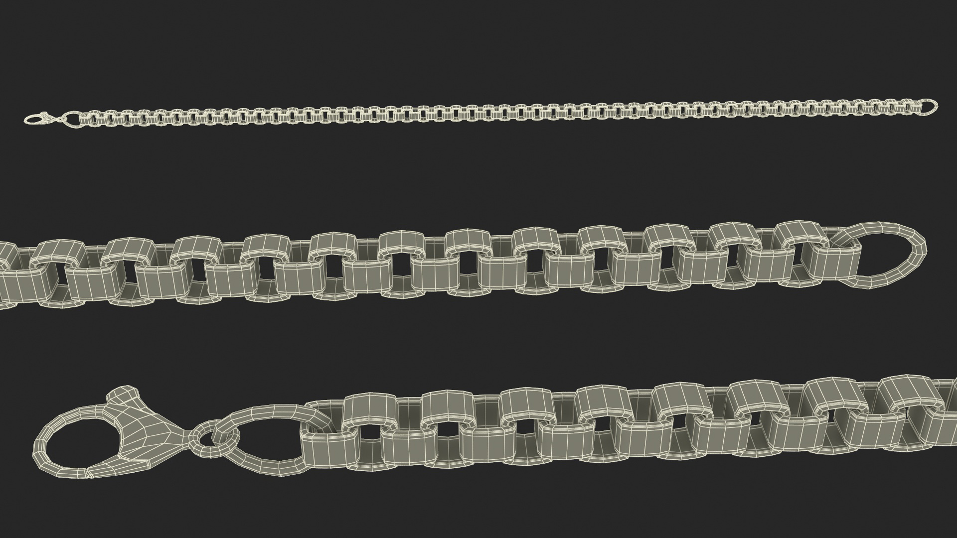 Jewelry Box Chain Silver 3D model