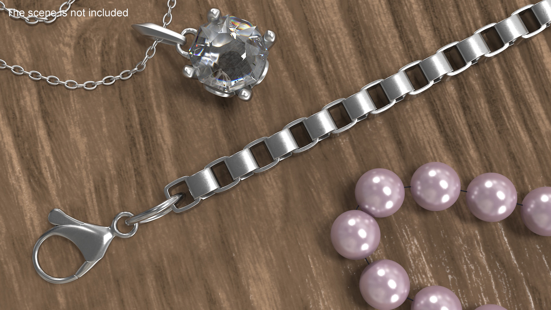 Jewelry Box Chain Silver 3D model