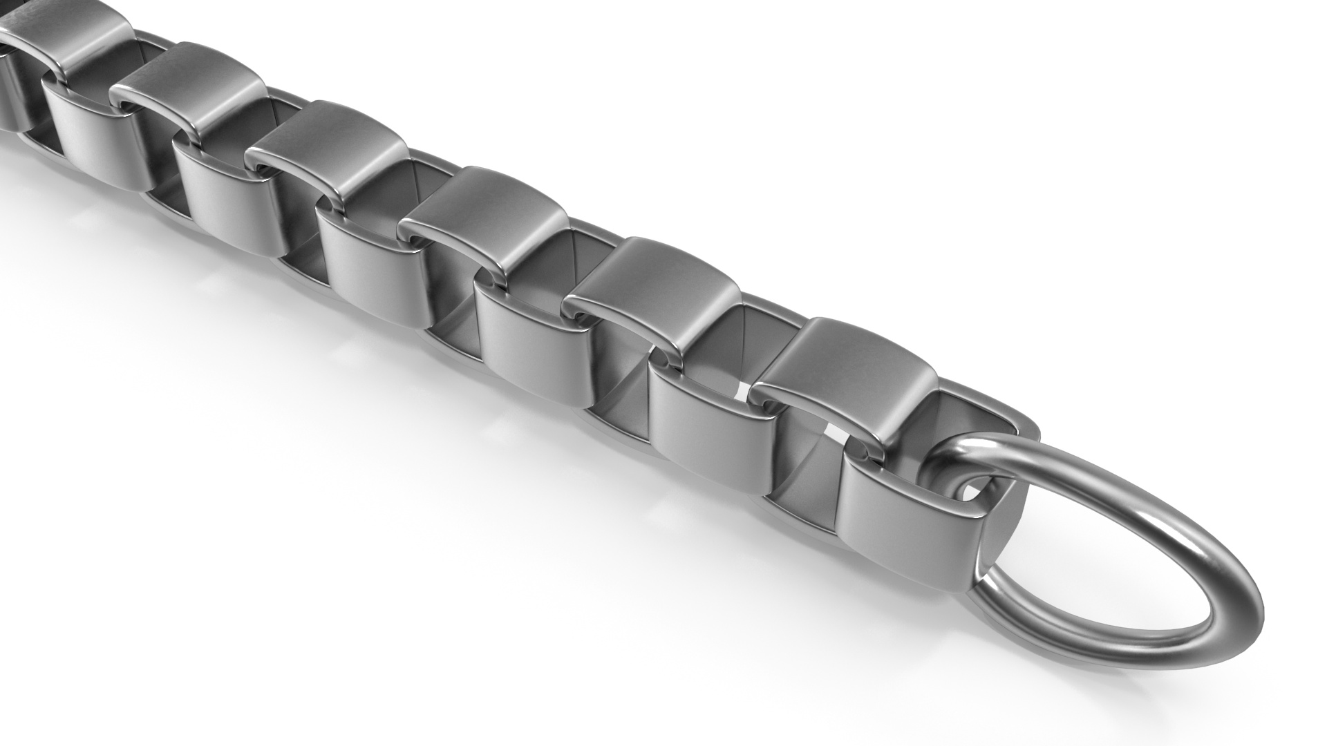 Jewelry Box Chain Silver 3D model