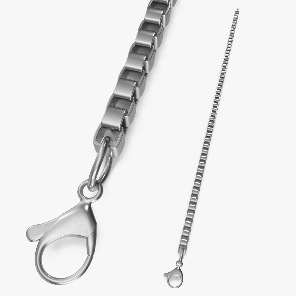 Jewelry Box Chain Silver 3D model