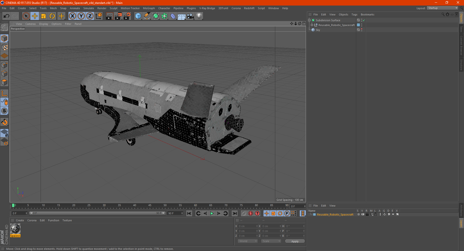 Reusable Robotic Spacecraft 3D