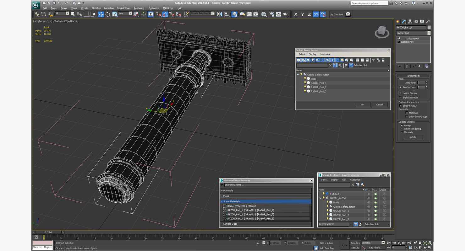 3D model Classic Safety Razor