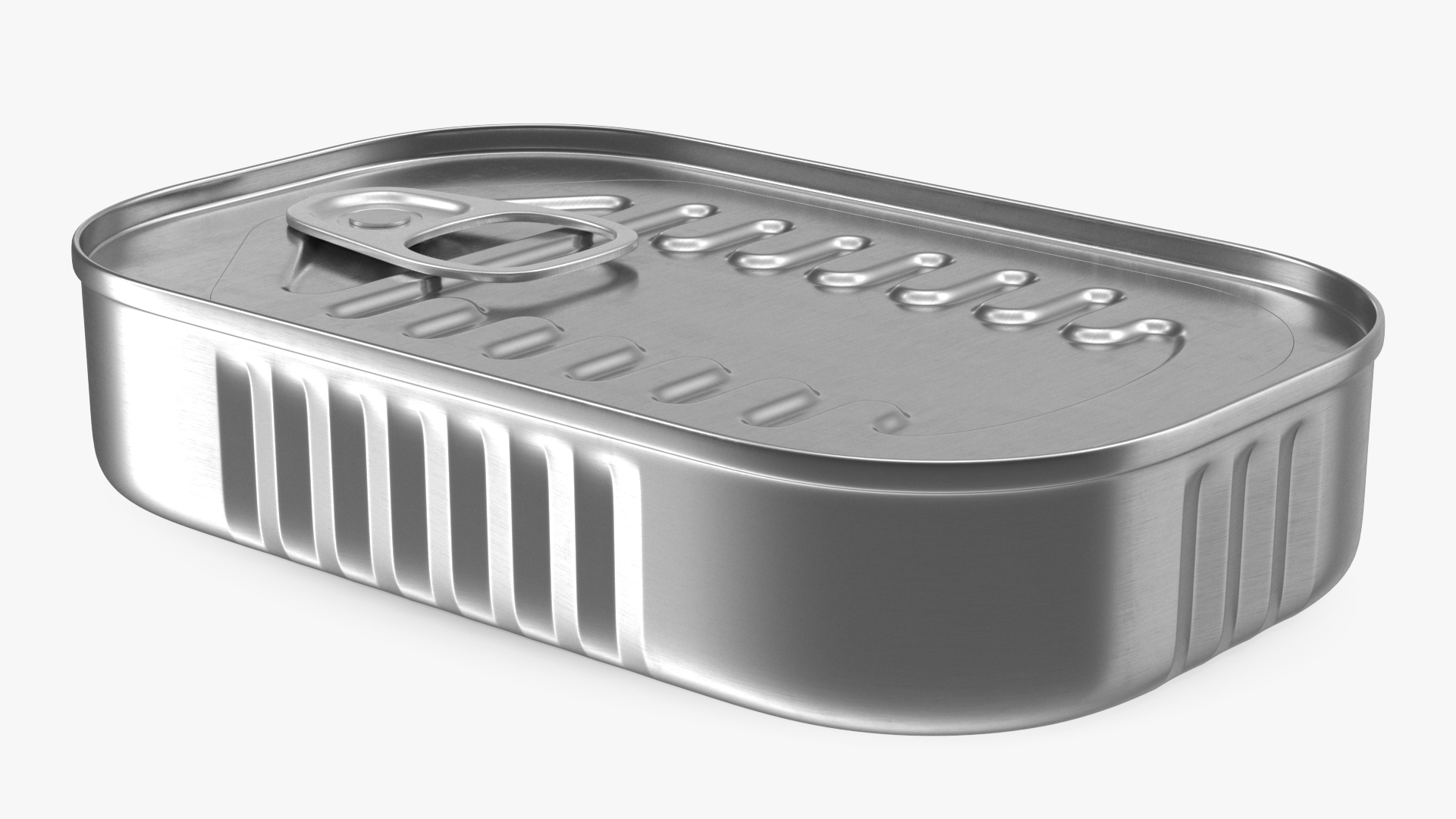 3D Rectangular Can with Pull Tab Lid model