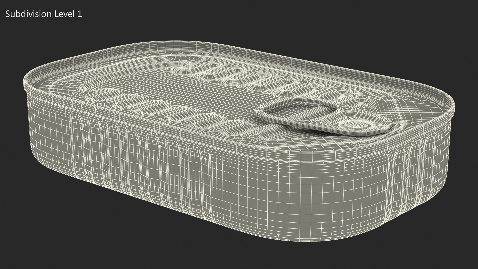 3D Rectangular Can with Pull Tab Lid model