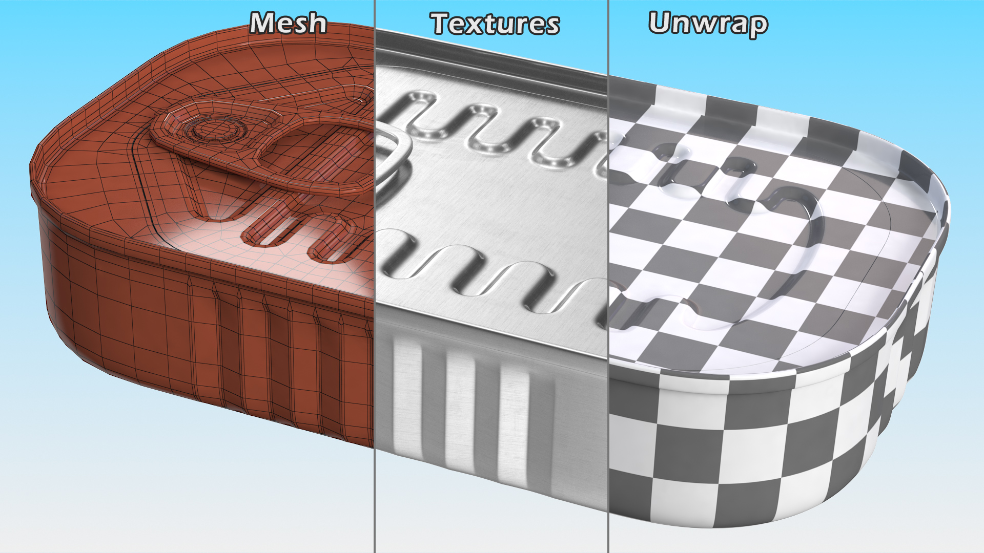 3D Rectangular Can with Pull Tab Lid model