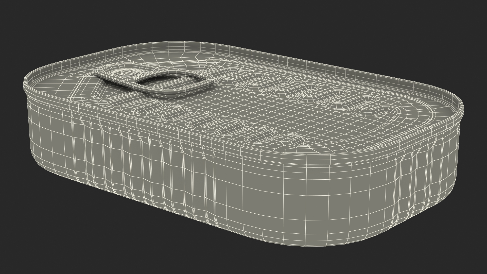 3D Rectangular Can with Pull Tab Lid model