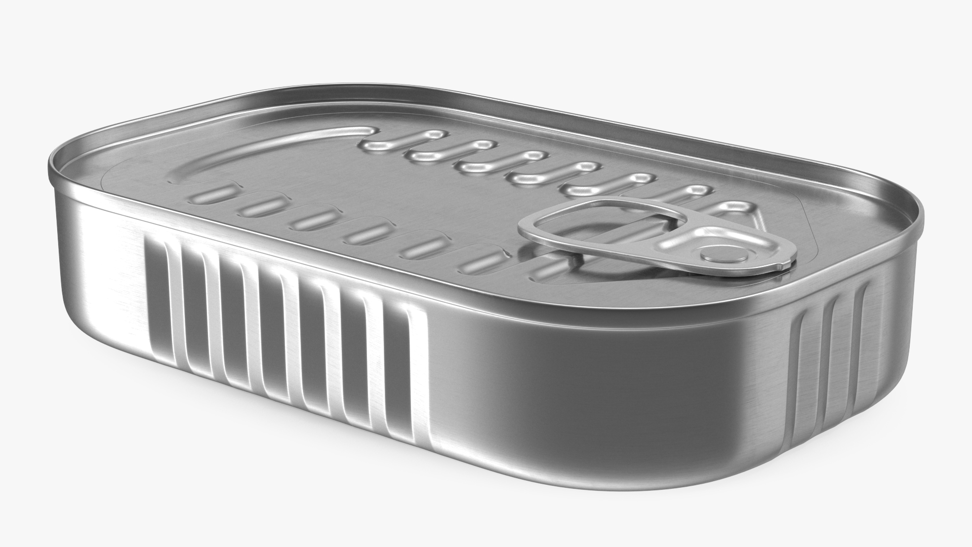 3D Rectangular Can with Pull Tab Lid model