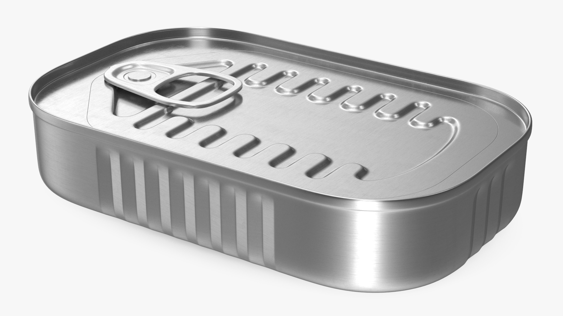 3D Rectangular Can with Pull Tab Lid model