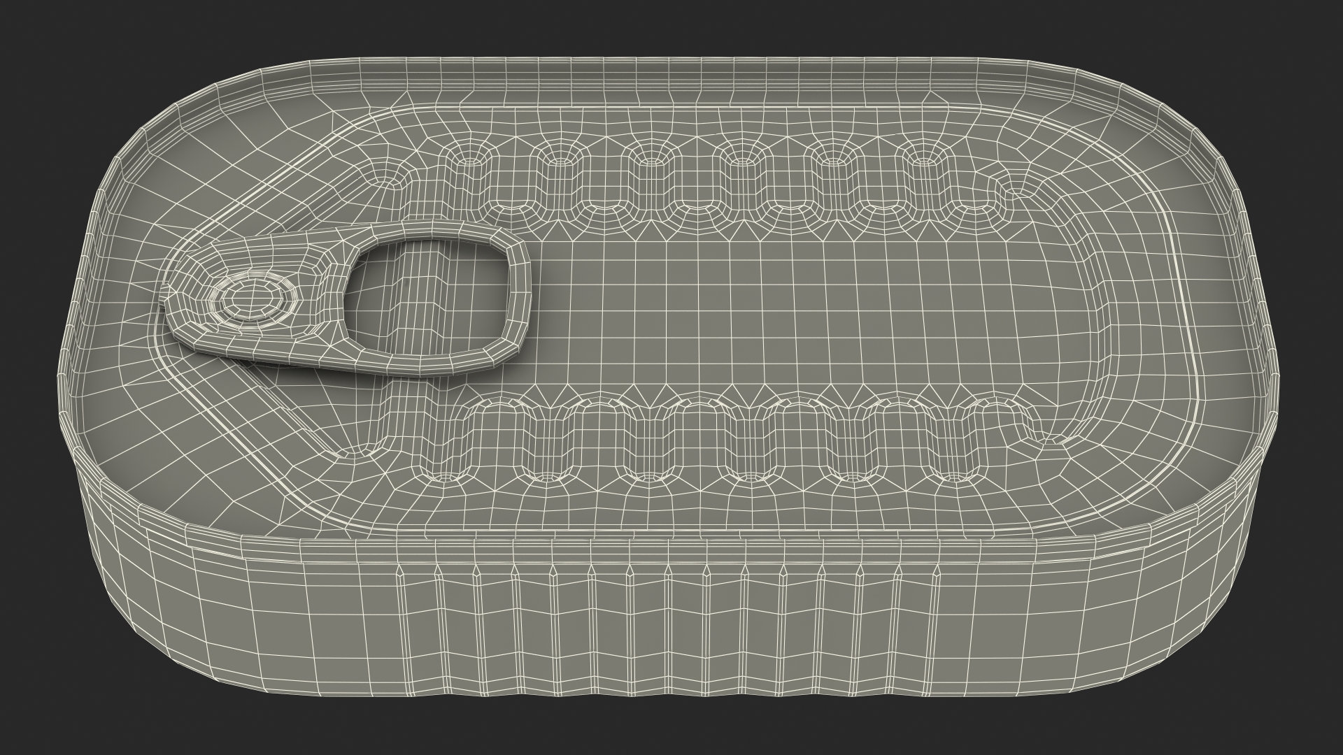 3D Rectangular Can with Pull Tab Lid model