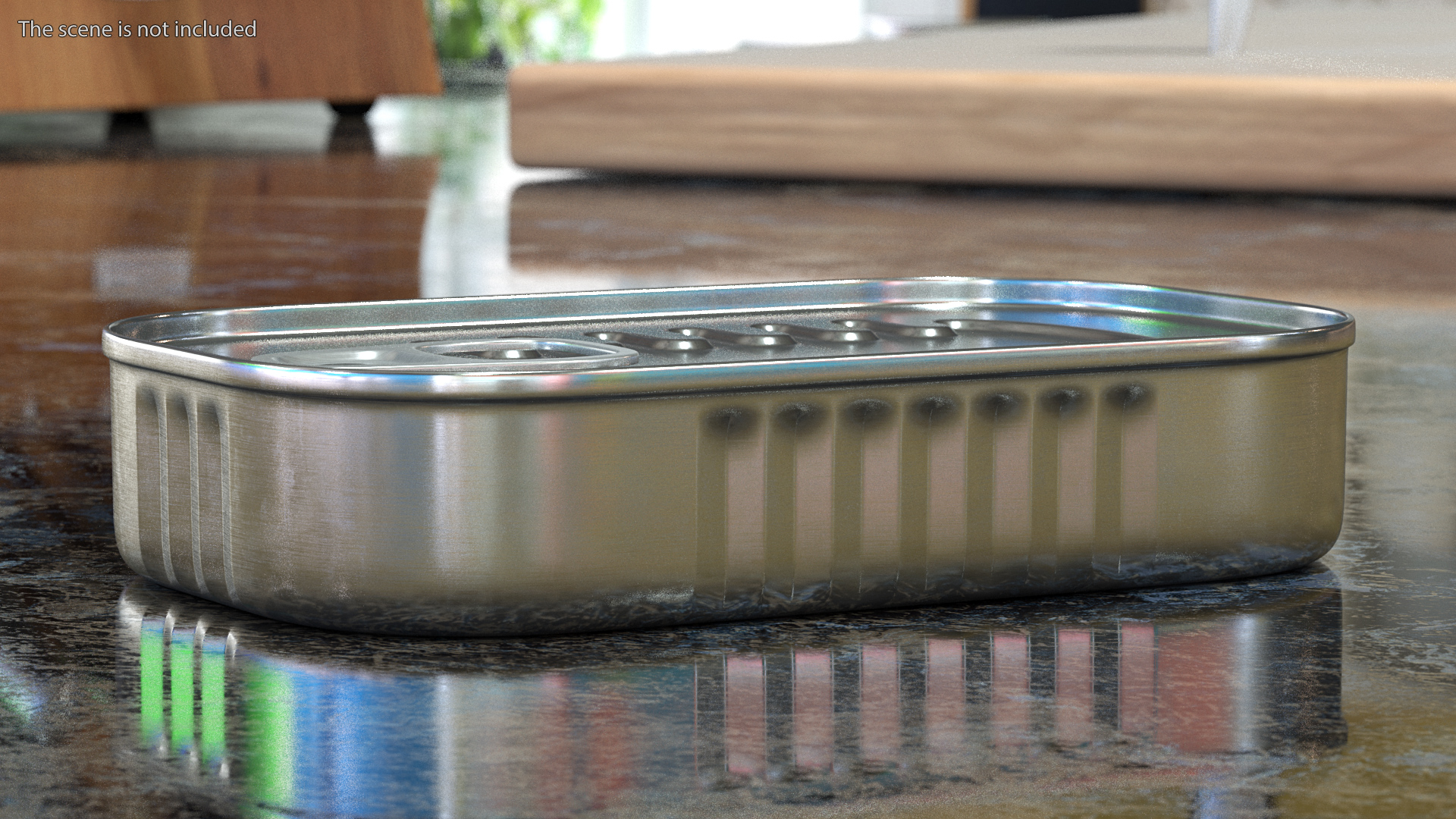 3D Rectangular Can with Pull Tab Lid model