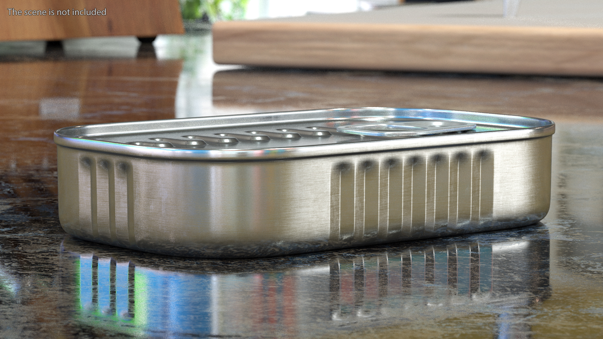 3D Rectangular Can with Pull Tab Lid model